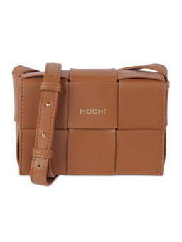 Mochi - Solid Tan Casual Sling & Cross Bag with Pouch (Set of 2)