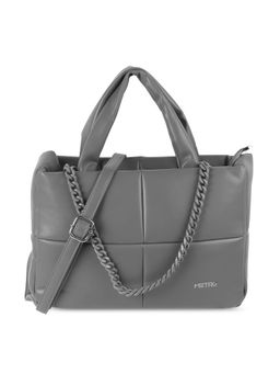 Metro - Women Casual Grey Handbag with Detachable Sling