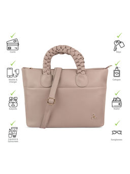 Mochi - Women Casual Purple Handbag with Detachable Sling