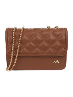 Metro - Printed Tan Casual Sling & Cross Bag