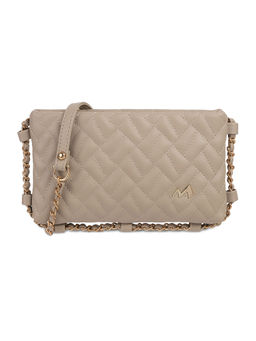 Metro - Textured Beige Casual Sling & Cross Bag