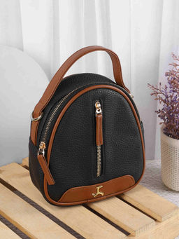 Mochi - Women Casual Black Backpack