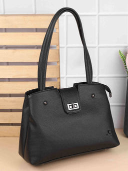 Mochi - Women Casual Black Shoulder Bag