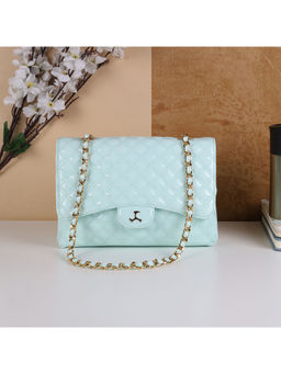 Mochi - Textured Green Casual Sling & Cross Bag