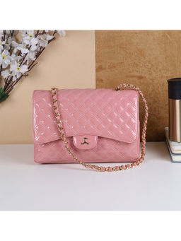 Mochi - Textured Pink Casual Sling & Cross Bag