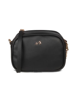 Metro - Solid Black Casual Sling & Cross Bag