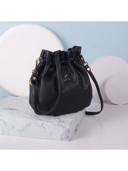 Mochi - Solid Black Casual Sling & Cross Bag