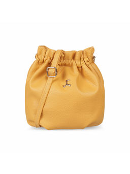 Mochi - Solid Yellow Casual Sling & Cross Bag