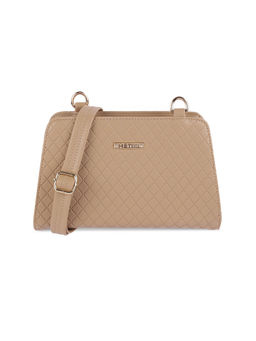 Metro - Solid Beige Casual Sling Bag