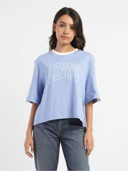 Levi's - Women Red Tab Brand Logo Crew Neck Tshirt