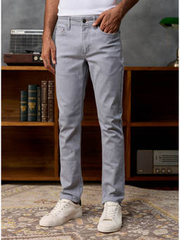 Andamen - Men Grey Denim Stretch Jeans