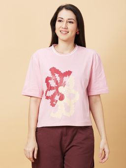 Being Human - Garments Womens T-Shirt Round Neck Quartz Pink