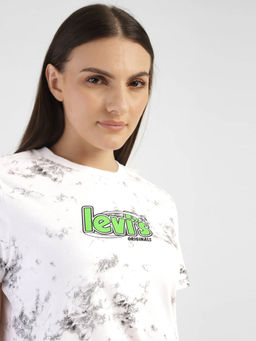 Levi's - Women's Abstract Printed Round Neck T-Shirt