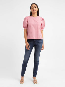 Levi's - Women's Printed Pink Round Neck Top
