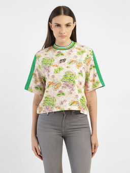 Levi's - Women's Abstract Print Round Neck T-Shirt