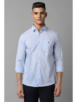 Louis Philippe - Men Blue Super Slim Fit Checks Full Sleeves Casual Shirt