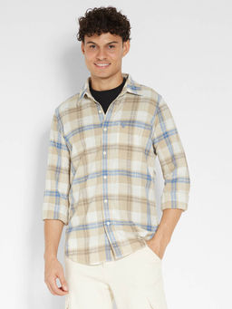 American Eagle - Men Checks Multi-Color Slim Fit Everyday Button-Up Shirt