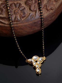 Karatcart - Gold Plated Tanmaniya Kundan Studded Mangalsutra for Women