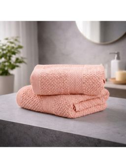 LANE LINEN - Colorado Luxury Cotton Pink Hand Towels (Pack of 2)