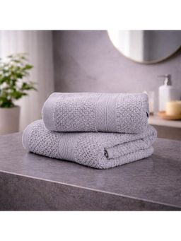 LANE LINEN - Colorado Luxury Cotton Metallic Hand Towels (Pack of 2)