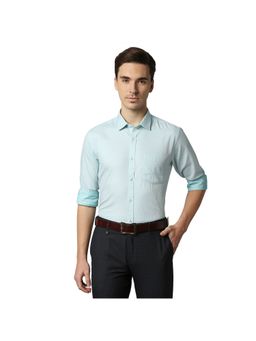 Park Avenue - Medium Green Solid Formal Shirt