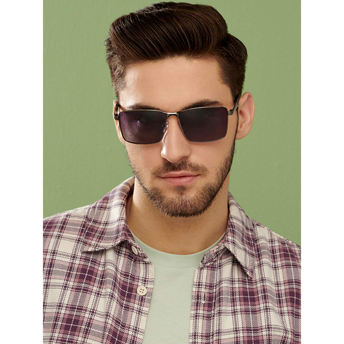 Buy Vincent Chase by Lenskart Gunmetal Black Full Rim Rectangle