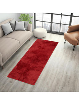 SPACES - Red Luxury Cushion Drylon Machine Tufted Plain Bedside Runner