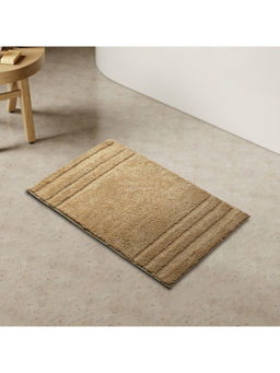 SPACES - Beige Airsoft Drylon Machine Tufted Anti-Skid Small Bath Mat