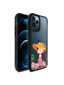 DailyObjects - Flower Nerd Black Hybrid Clear Case Cover for iPhone 12 Pro Max 6.7 inch