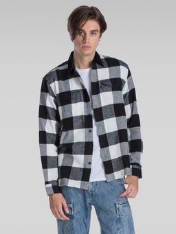 Levi's - Men Black White Regular Fit Casual Shirt