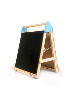 NESTA TOYS - 3-In-1 Wooden Tabletop Easel with Blackboard Whiteboard Paper Roll