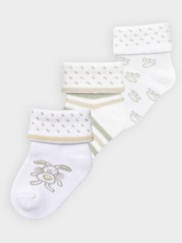 Mi Arcus - Printed Design Socks White (Pack of 3)