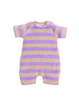 Honcho Baby - Terry Romper for Baby - Purple Rugby Style