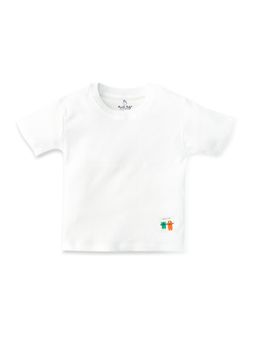 Honcho Baby - Baby Boys and Girls Regular Fit Cotton T-shirt - White