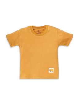Honcho Baby - Baby Boys and Girls Regular Fit Cotton T-shirt - Mustard