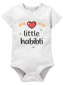 Zeezeezoo - Little Habibti Baby Romper - White