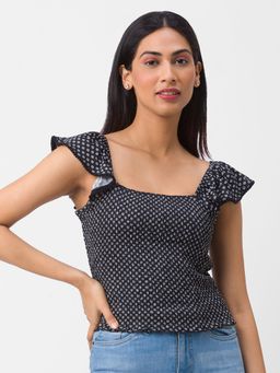 Globus - Black Printed Top