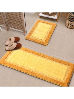 Saral Home - Elyesse Set of 2 Bathmat and Runner 40 x 60, 40 x 110 cm (Yellow)
