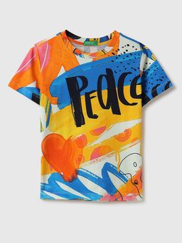 United Colors of Benetton - Multi Color Regular Fit Round Neck Printed T-Shirt