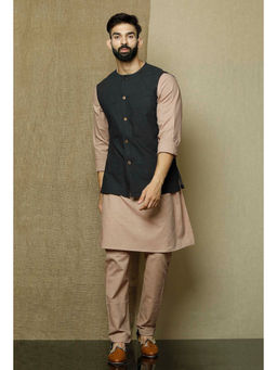 Tjori - Onyx Cotton Nehru Jacket