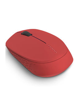 Rapoo - M100 Wireless Bluetooth Mouse, 2.4 GHz, 1300 DPI Optical Tracking for PC - Red