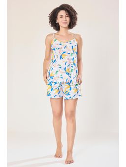 Urban Sundari - Blue Cotton Regular Printed Nightsuit Set