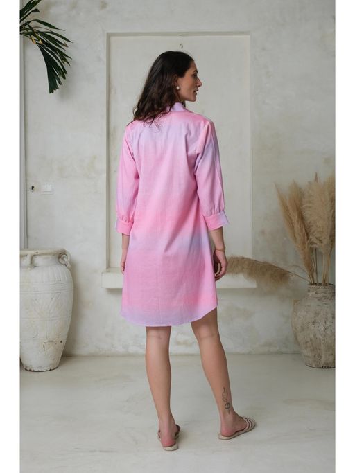 Buy Roza Pret Pink Printed Faye Mini Dress (XXS) Online