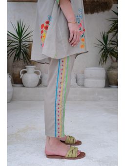 Roza - Pret Grey Printed Positano Pants
