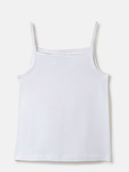United Colors of Benetton - Girls White Cotton Blend Camisole