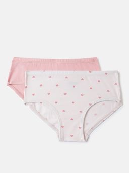 United Colors of Benetton - Girls Pink Cotton Blend Briefs (Pack of 2)