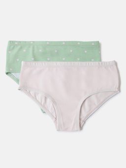 United Colors of Benetton - Girls Multi-Colour Cotton Blend Briefs (Pack of 2)
