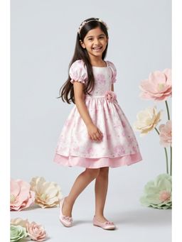 TINY GIRL - Girls Pink Polyester Dress