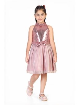 TINY GIRL - Girls Pink Polyester Dress