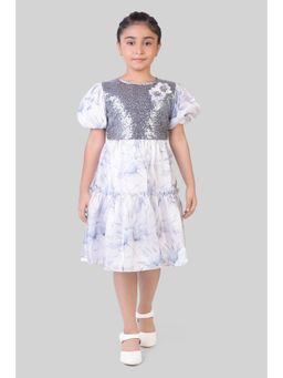 TINY GIRL - Girls Blue Polyester Dress
